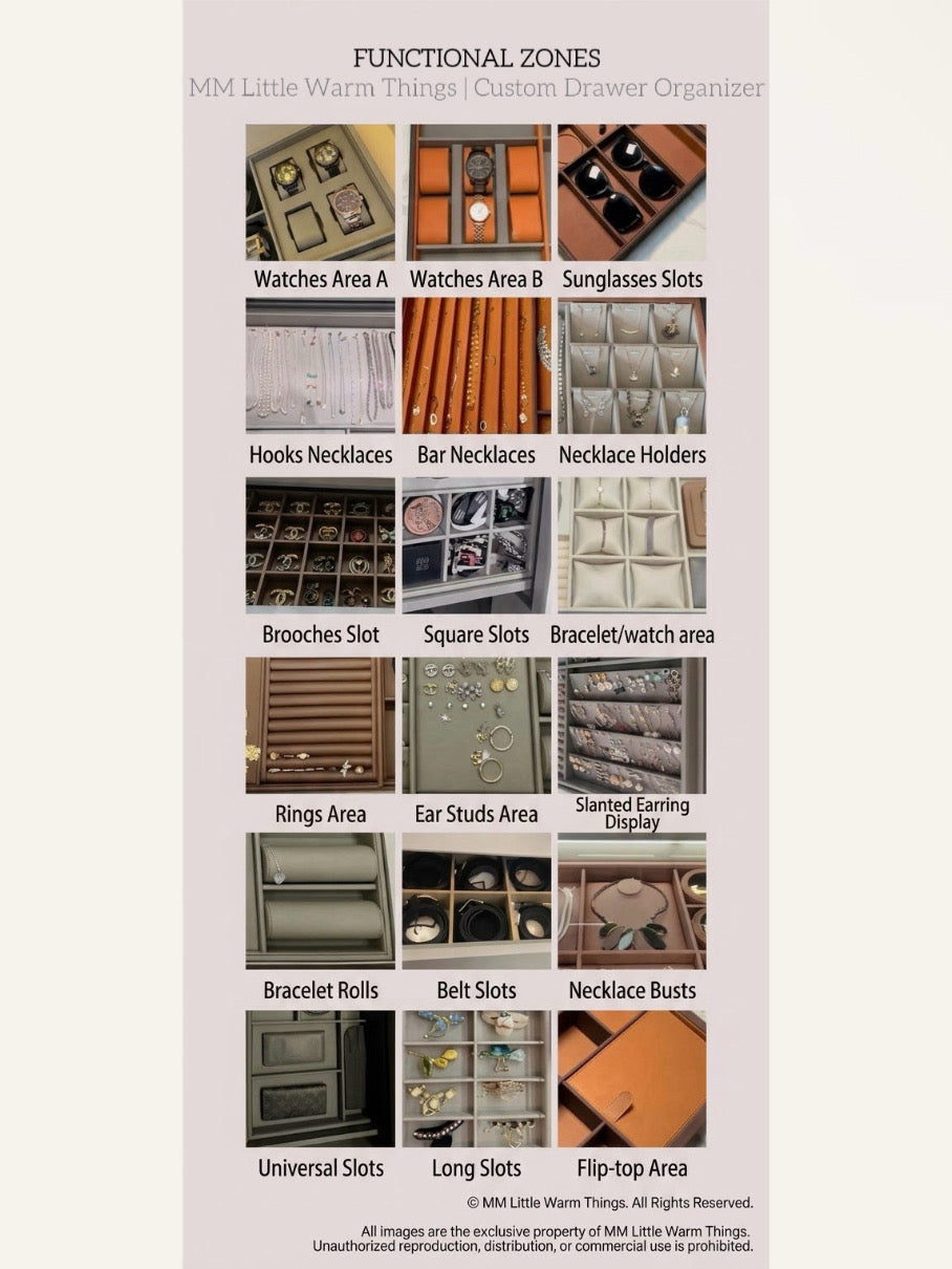 Custom Drawer Inserts | Made-to-Measure Leather or Velvet