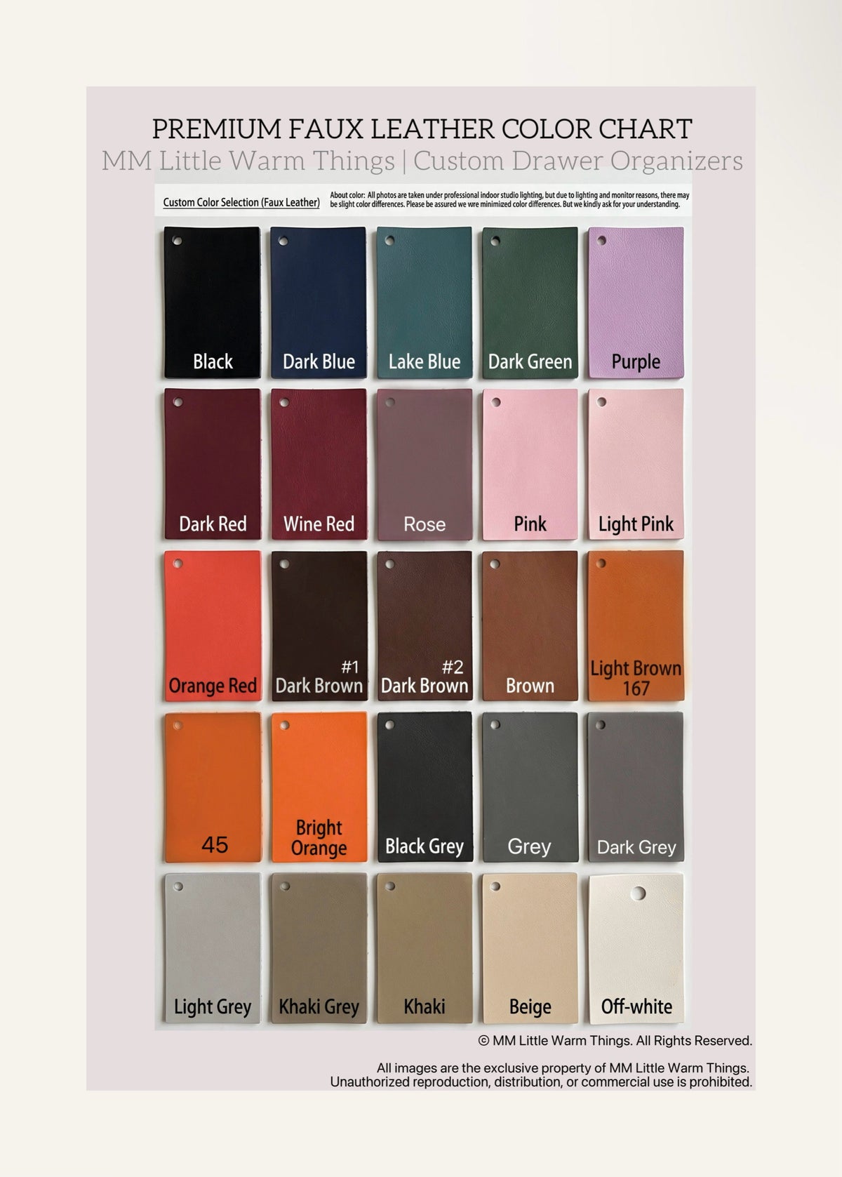 Custom Faux Leather Drawer & Shelf Liner – Final Balance Payment