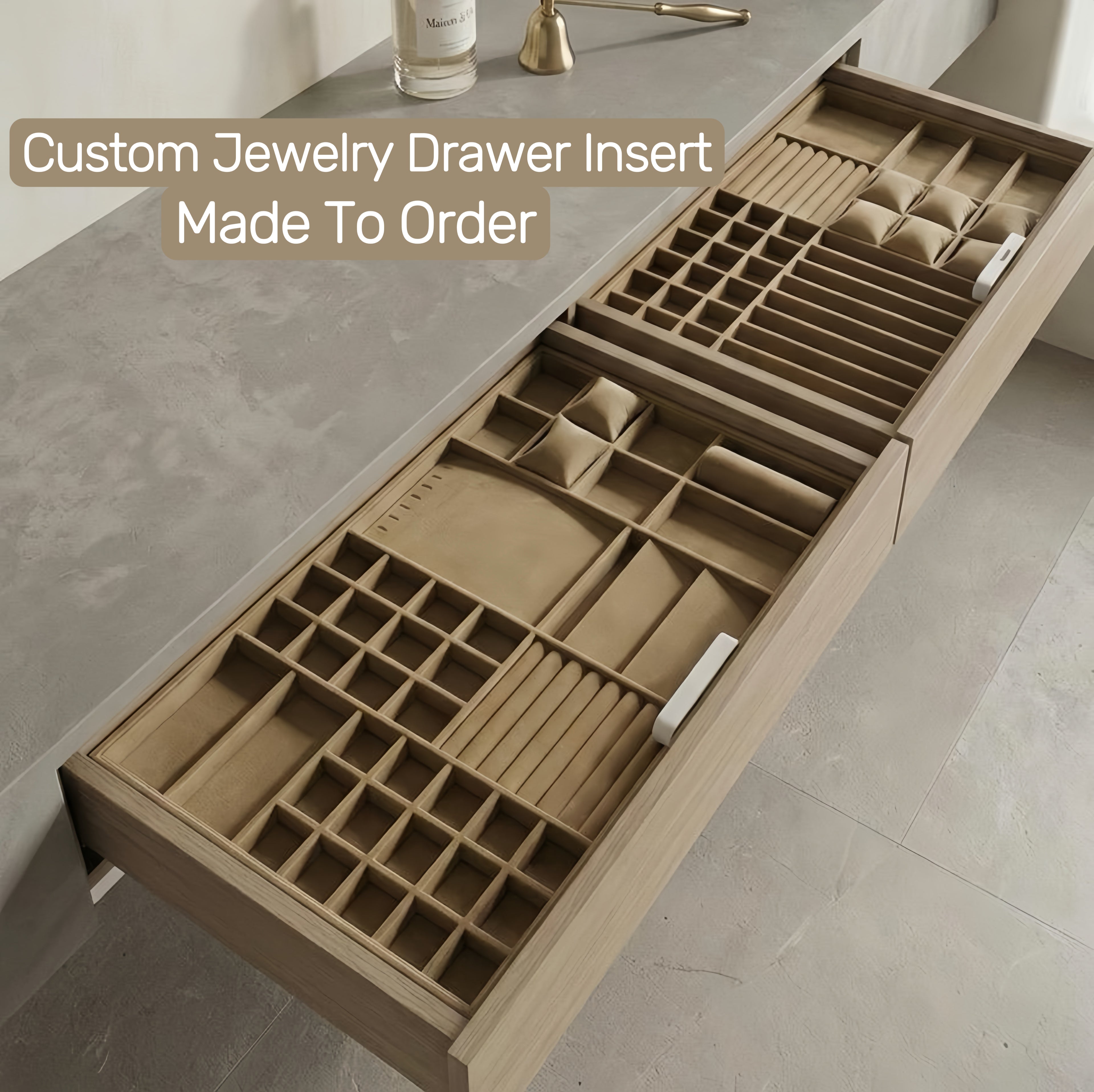 Custom Jewelry Tray | Made-to-Measure Velvet or Leather