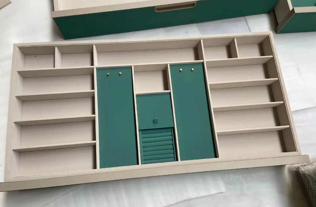 Custom Jewelry Drawer Organizer – FINAL PAYMENT - Bespoke Velvet & Premium Leather Drawer Insert