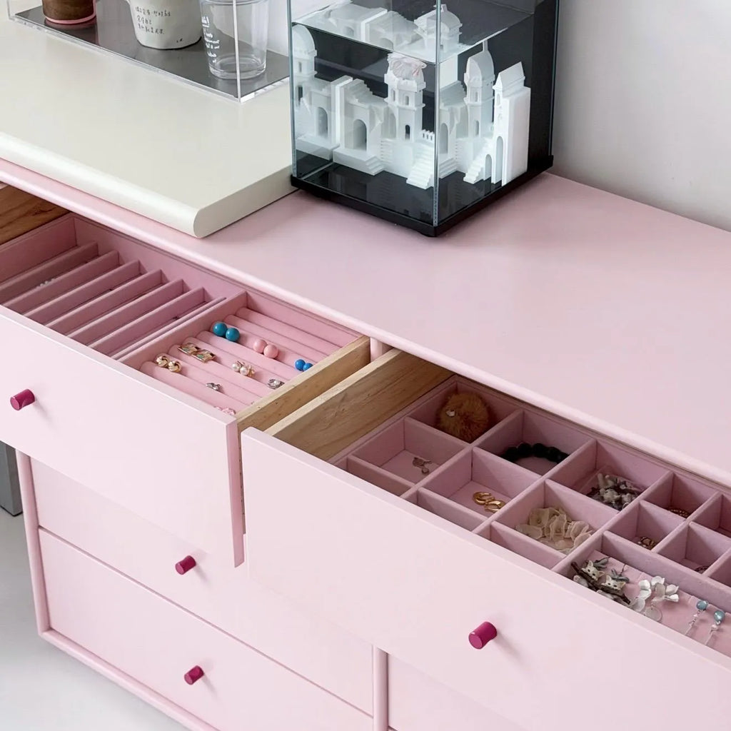 Custom Jewelry Drawer Organizer – FINAL PAYMENT - Bespoke Velvet & Premium Leather Drawer Insert