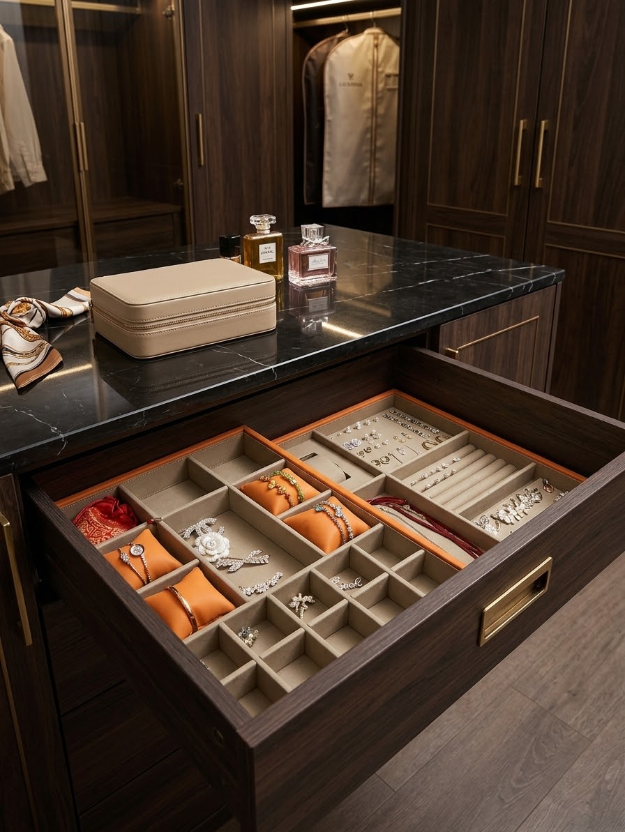Stackable Custom Drawer Inserts | Leather or Velvet Trays