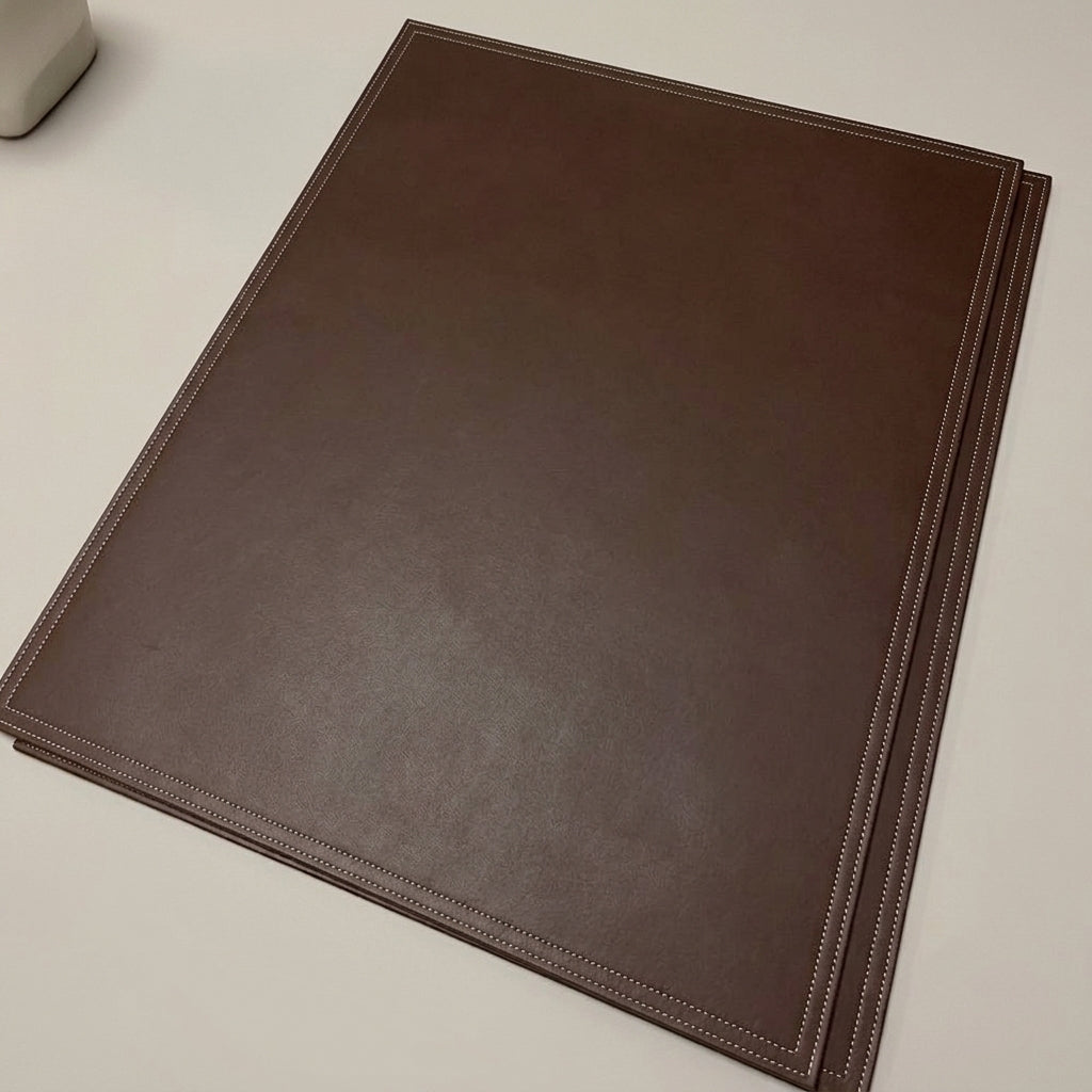 Custom Faux Leather Drawer Liner – Made-to-Measure Stitched Insert