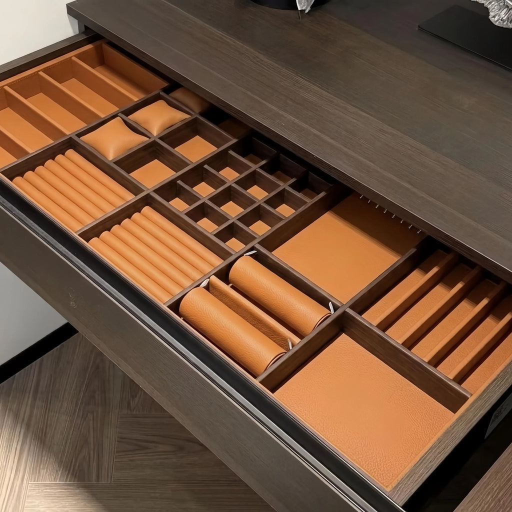 Custom Jewelry Drawer Organizer – FINAL PAYMENT - Bespoke Velvet & Premium Leather Drawer Insert