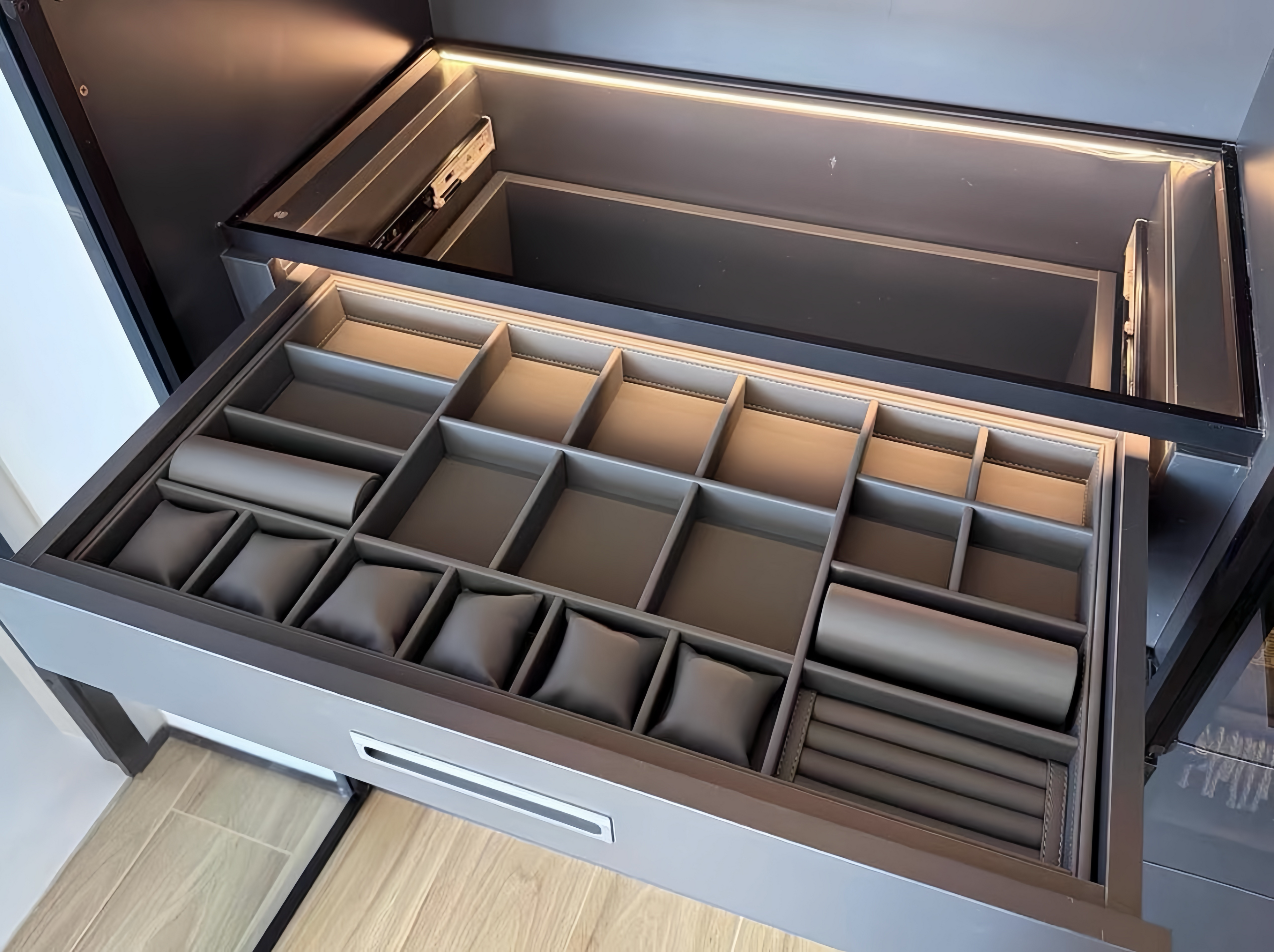 Custom Drawer Inserts | Made-to-Measure Leather or Velvet