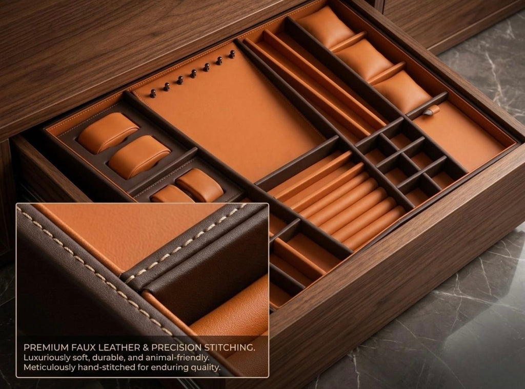 Custom Drawer Inserts | Made-to-Measure Leather or Velvet