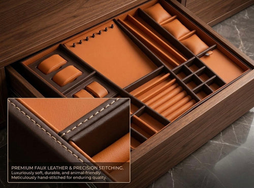 Custom Drawer Inserts | Made-to-Measure Leather or Velvet