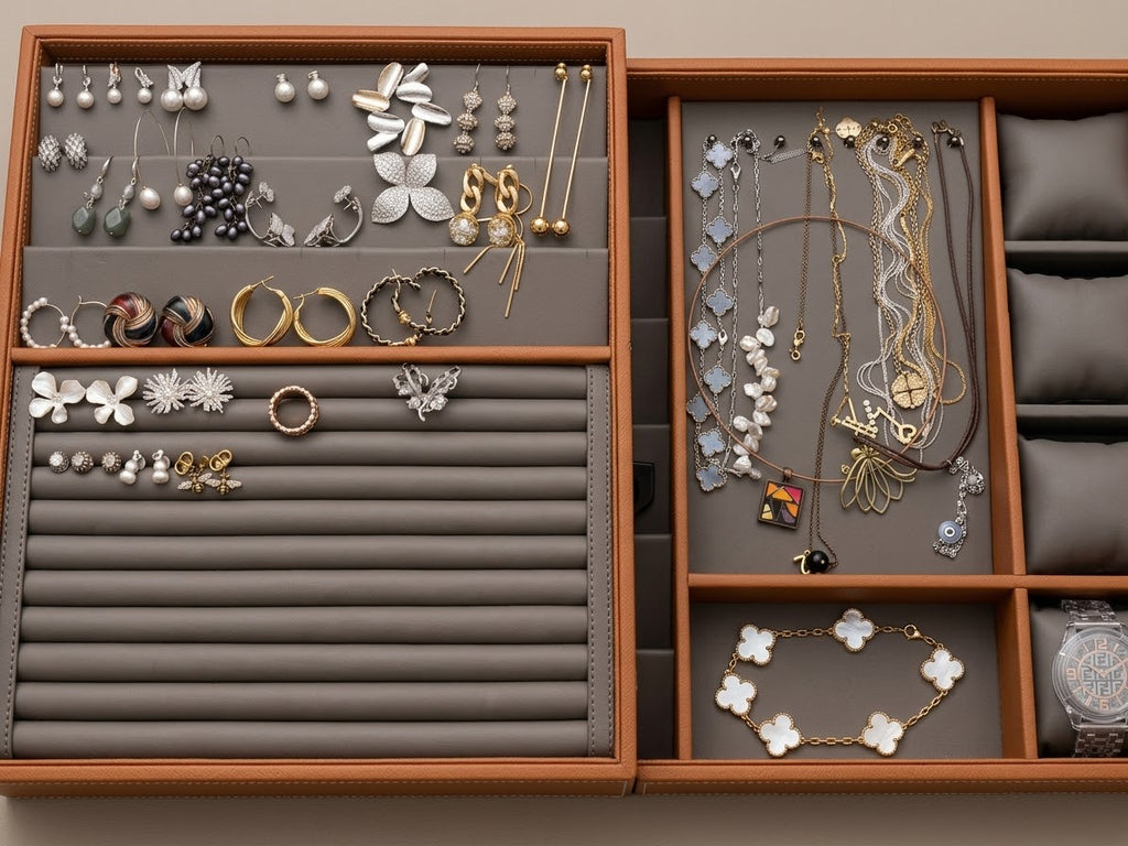Custom Drawer Inserts | Stackable 2-Tier with Sliding Upper Tray For Jewelry
