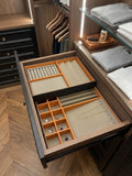 Stackable Custom Drawer Inserts | Leather or Velvet Trays